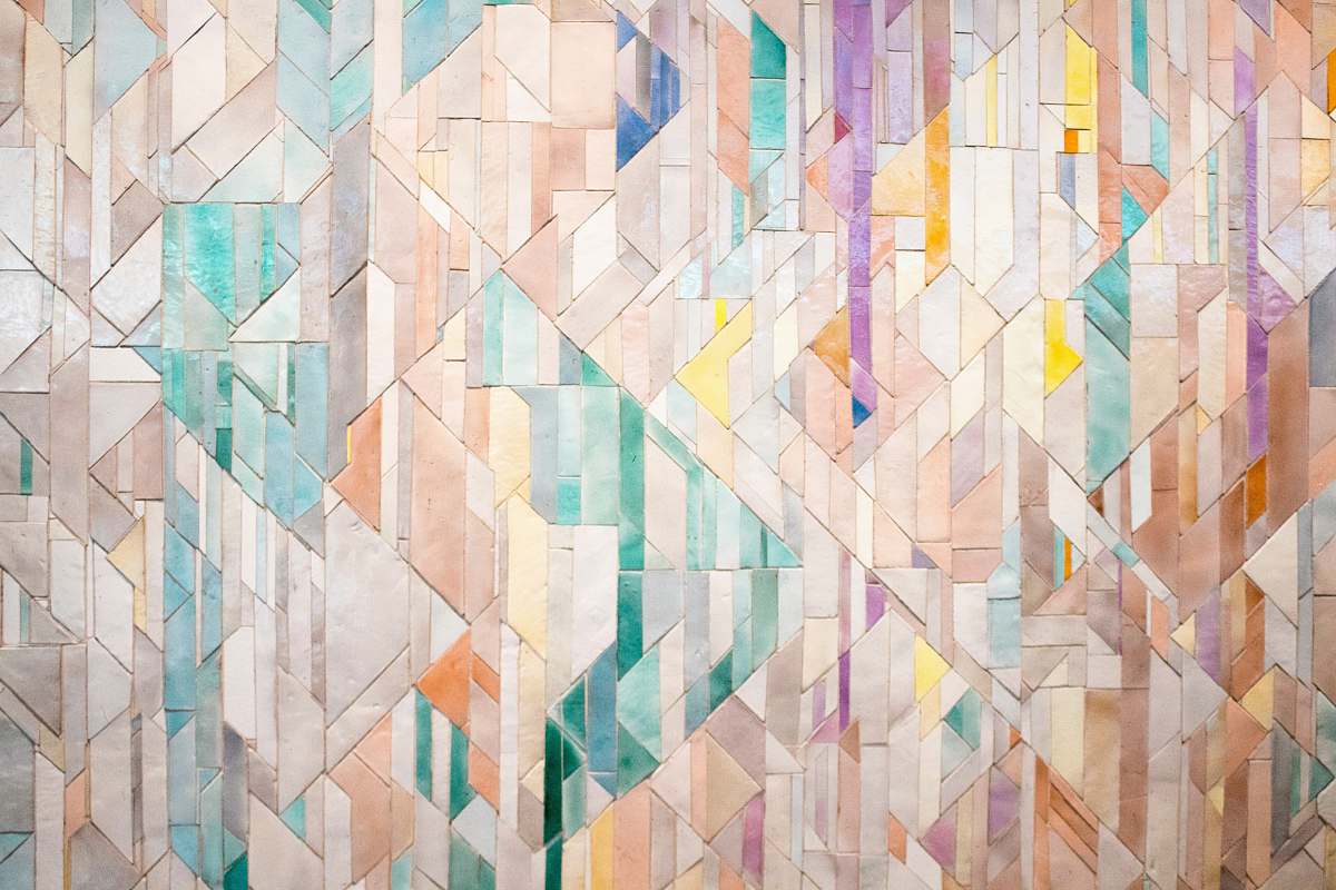 pattern beige and multicolored surface tile