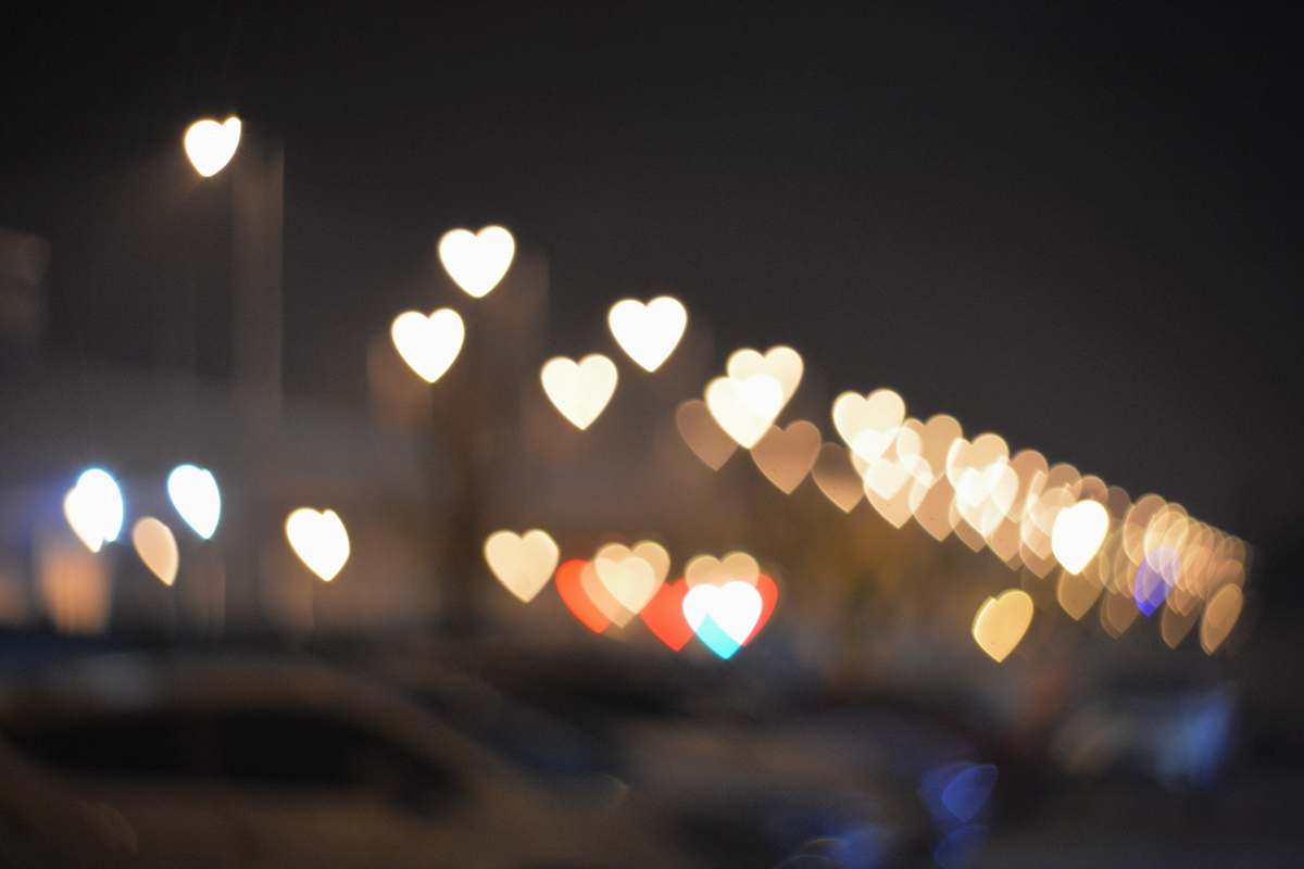 heart bokeh photography of city light