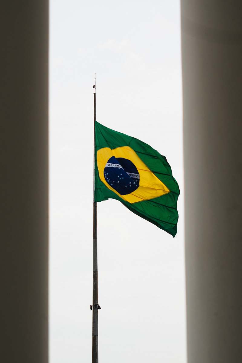symbol green and yellow flag brasil