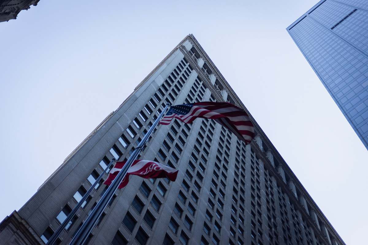 symbol waving USA flag american flag
