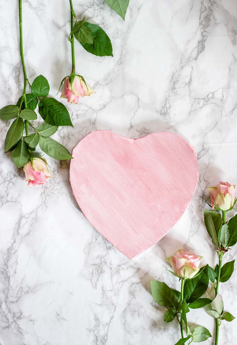 plant pink heart shaped textile on white floral textile blossom