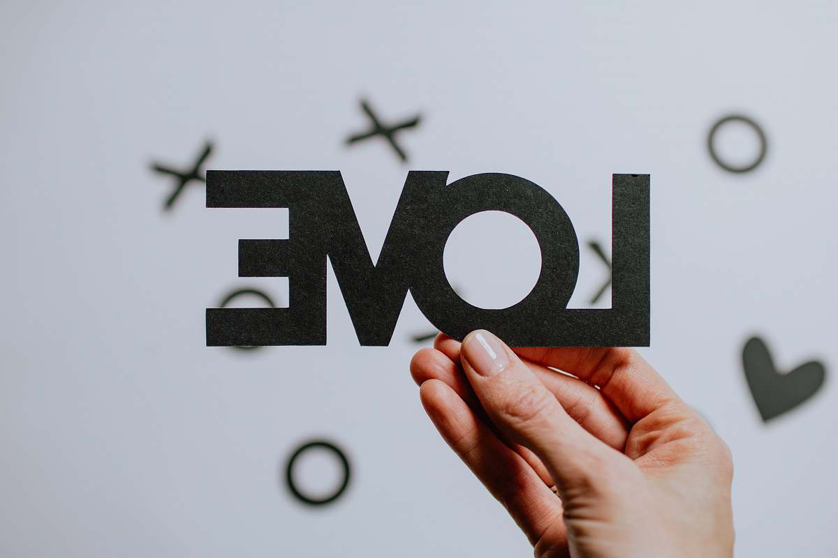 person Love freestanding letters text