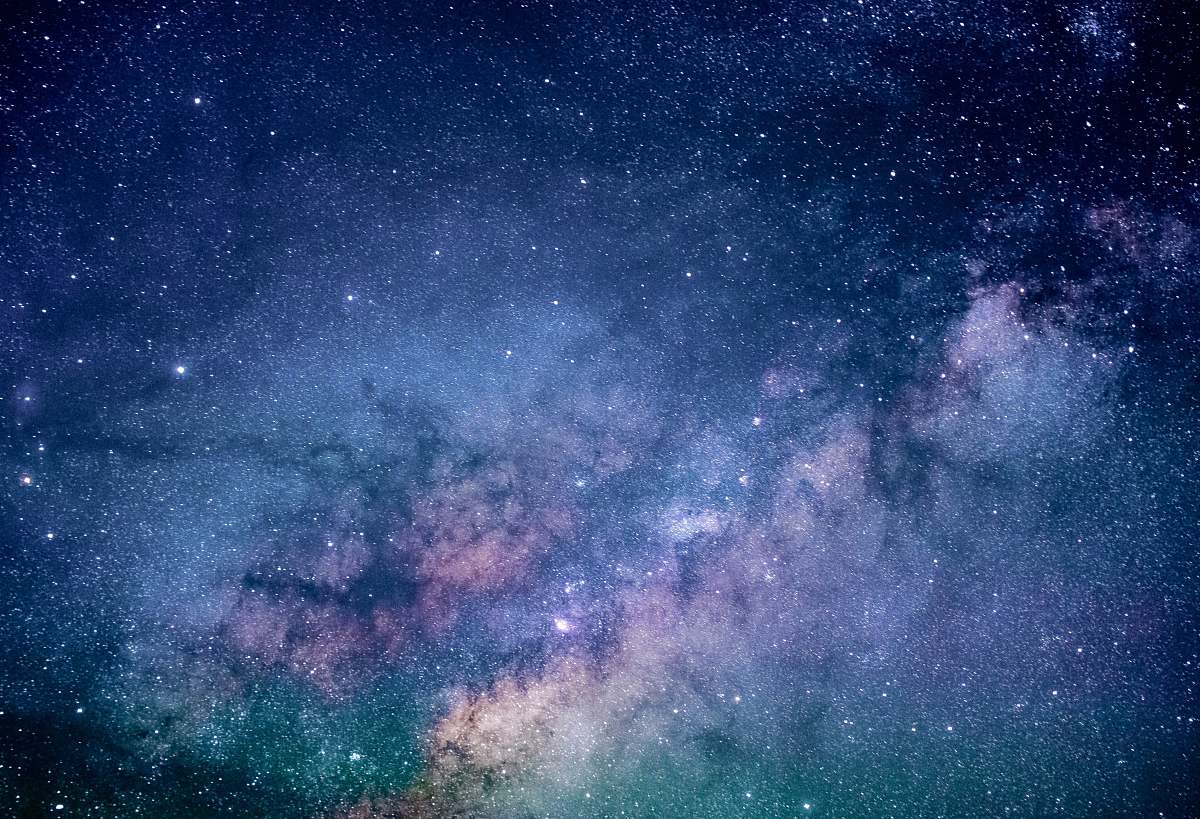 night blue and purple galaxy digital wallpaper galaxy