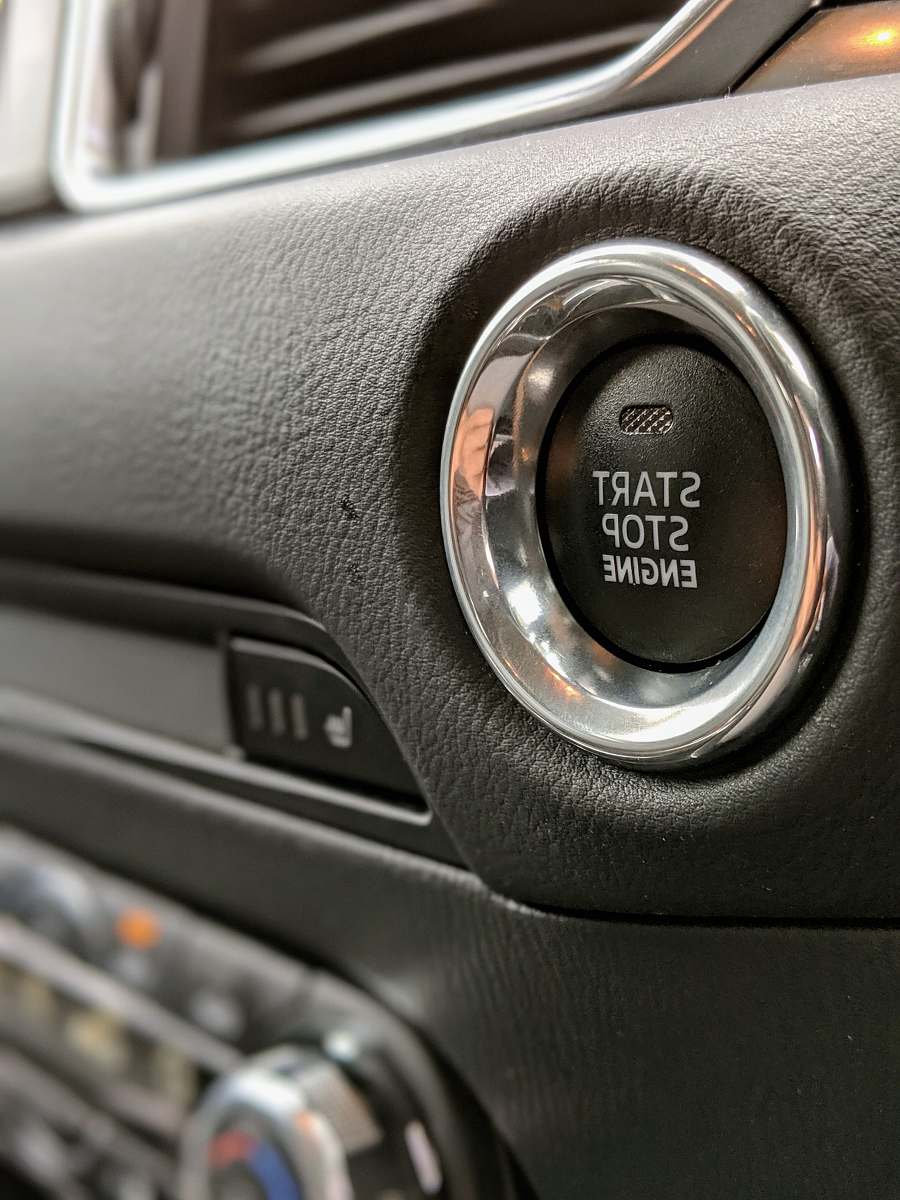 vehicle black start engine button automobile