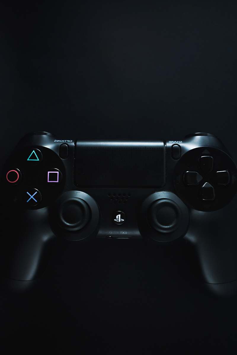 black black Sony PS4 DualShock video gaming