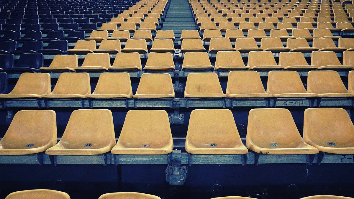 yellow empty stage seats seats