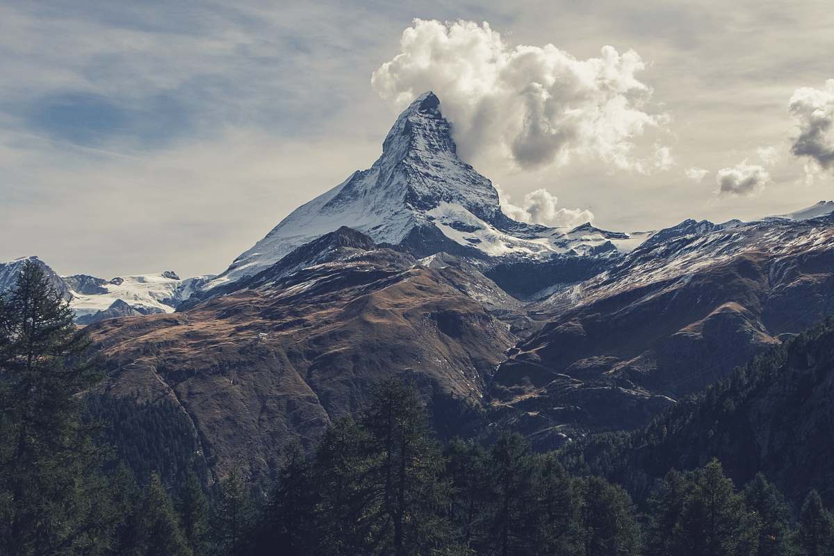 nature snowy mountains and cloud wallpaper
