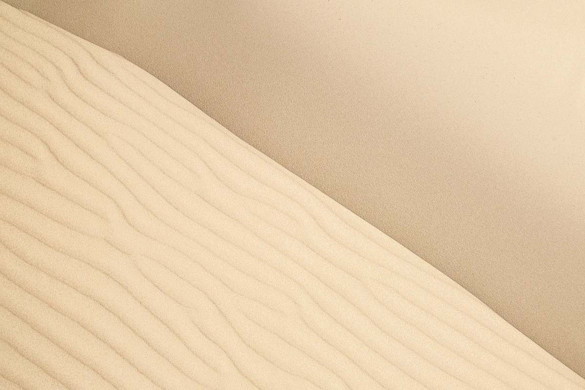 sand Ripples in the dry sands of a white air desert abstract