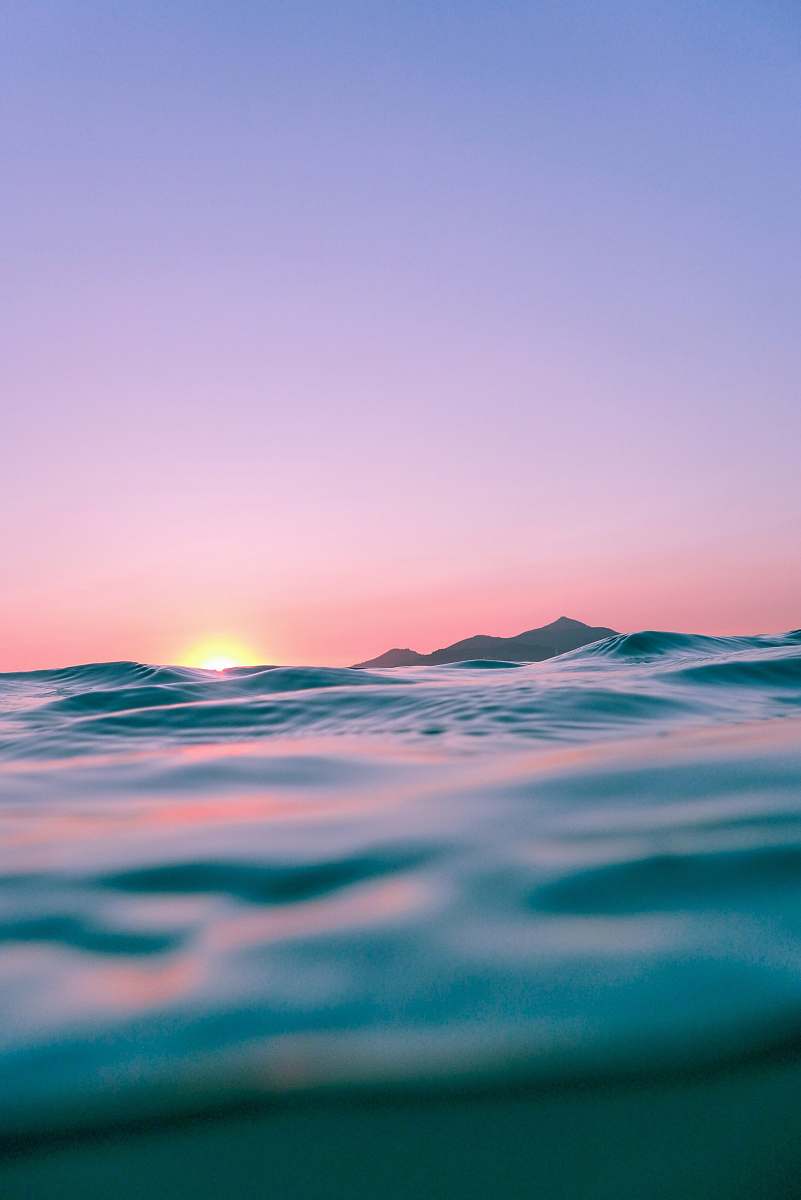 pink calm body of water during golden hour ocean