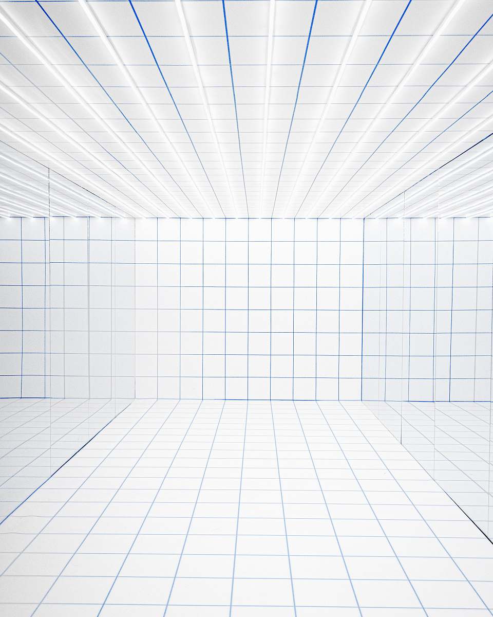 indoors white and black checkered textile interior design