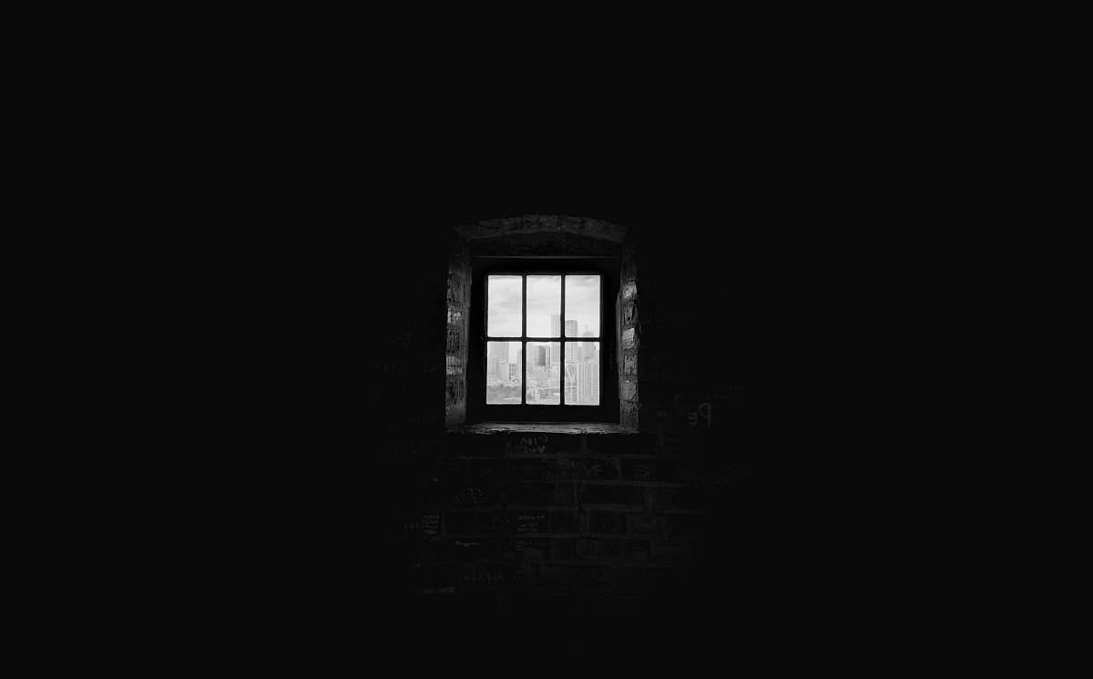 window greyscale photography of window toronto