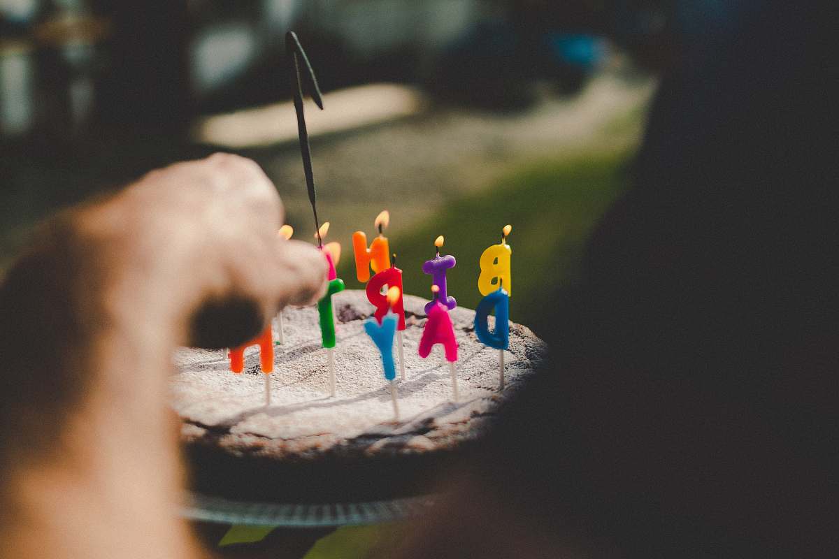 Birthday Cake Person Holding Birthday Cake Dessert Image Free Photo