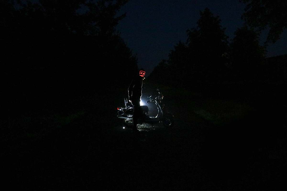 scooter  light painting