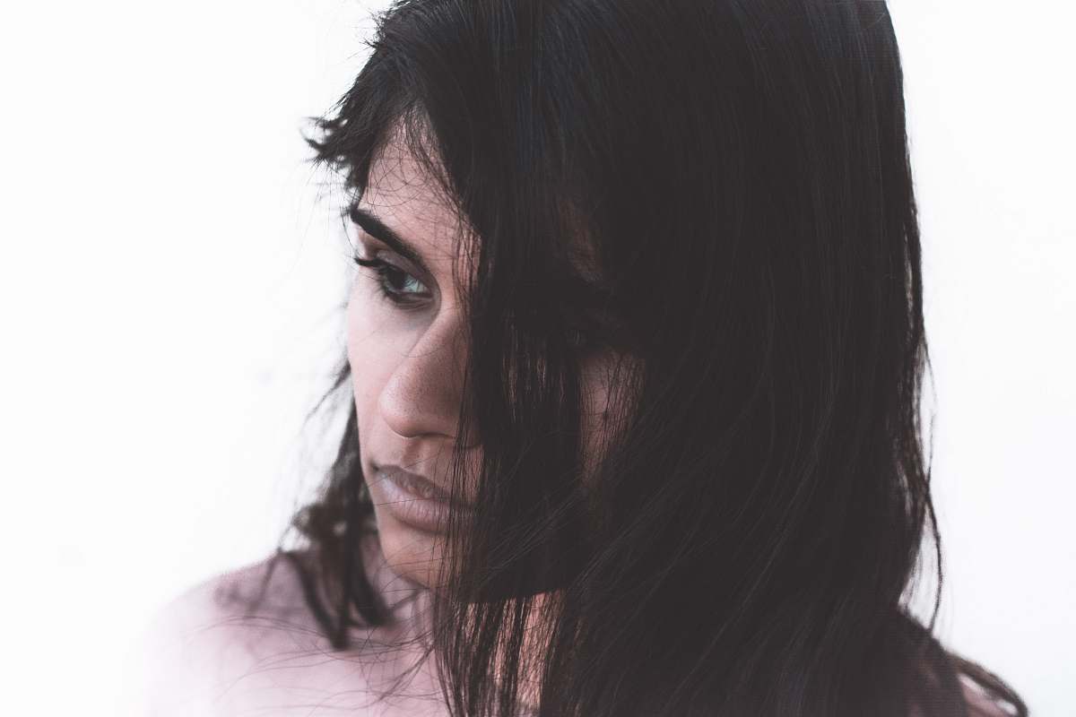 person woman with black hair human