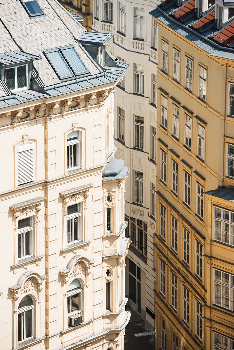 building bird's-eye view of high-rise buildings town