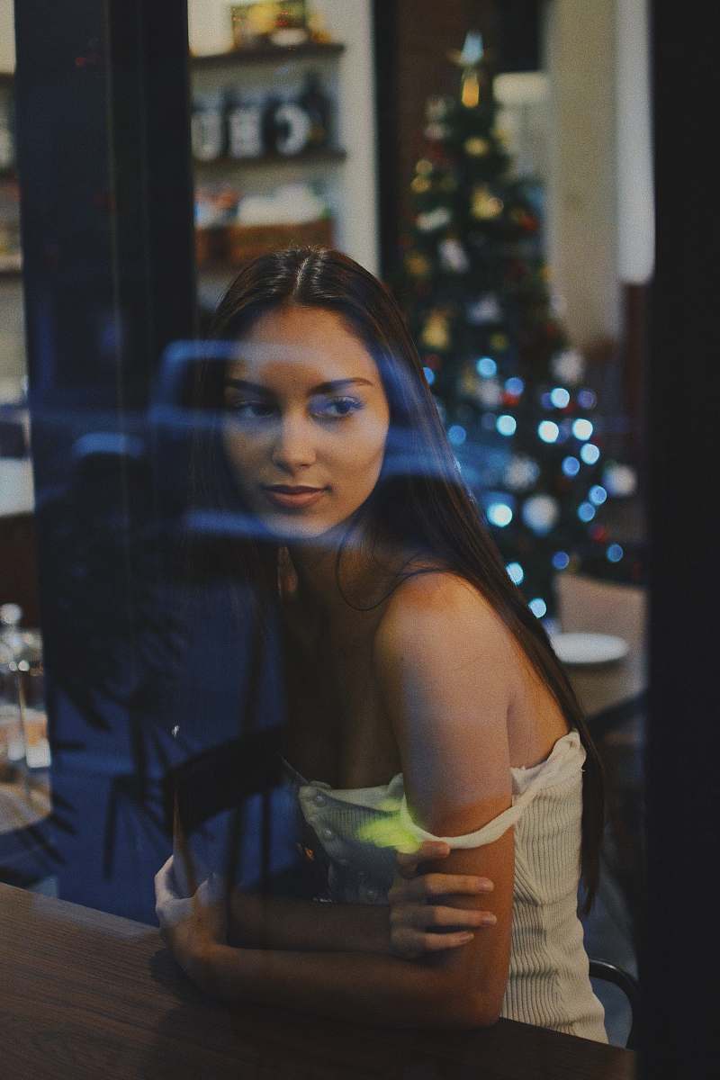 bangkok woman near window thailand