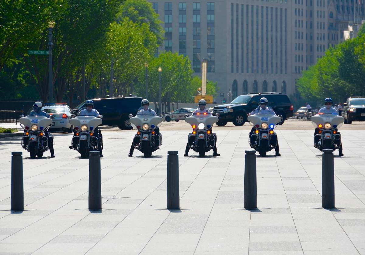 transportation six men riding motorcycles vehicle