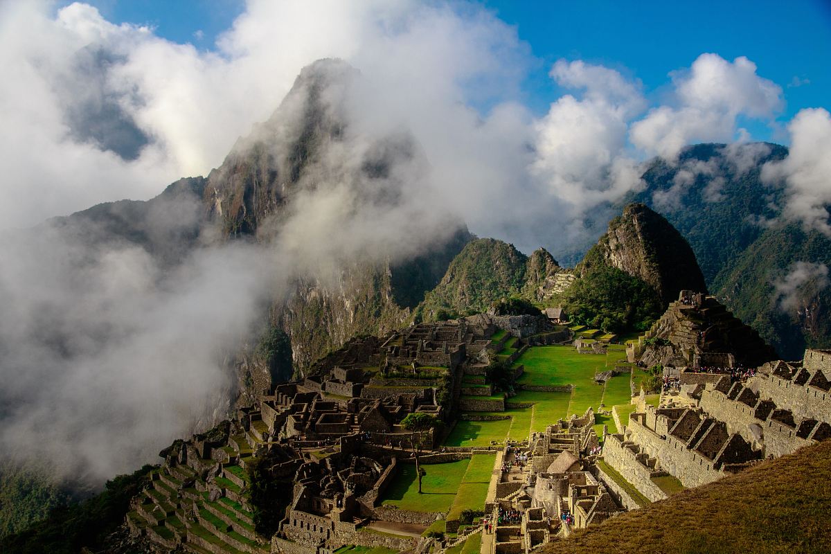 aerial photography of mountain