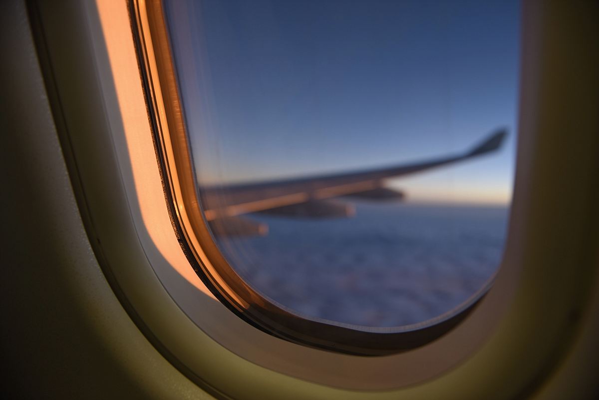 high angel photography of plane