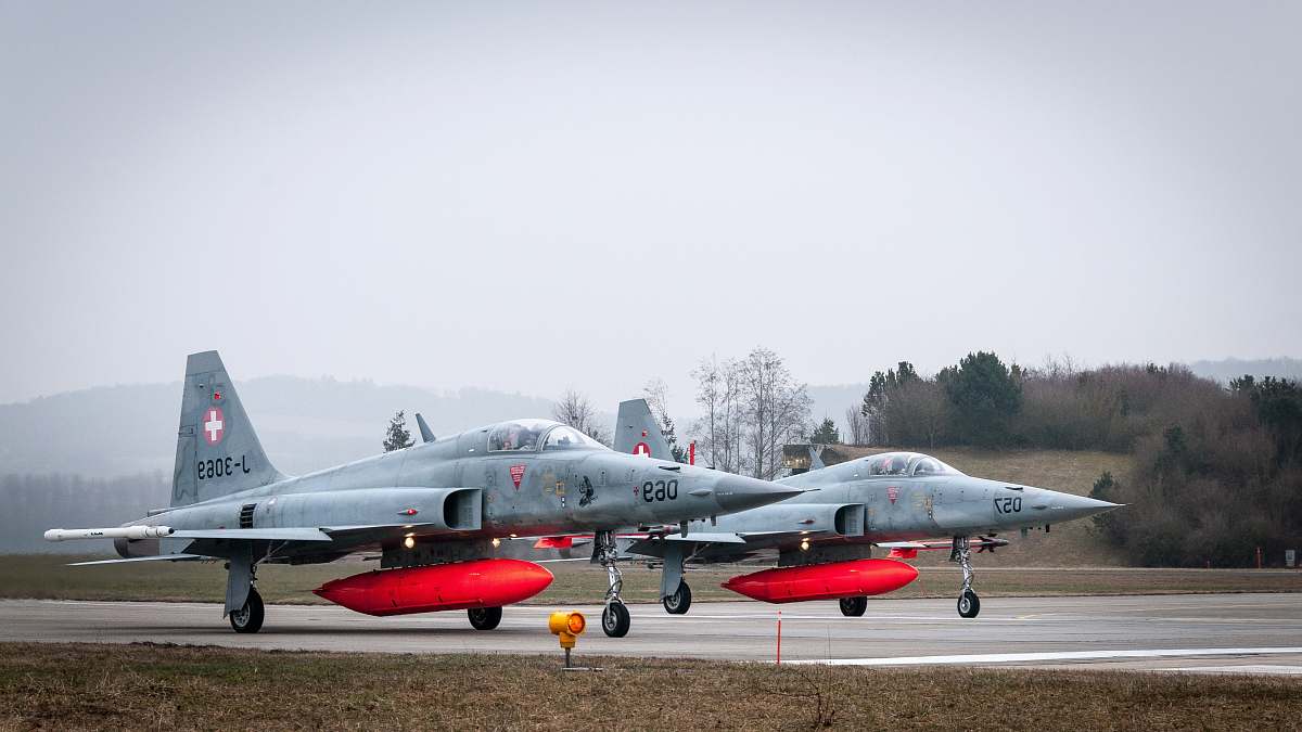airplane two gray jet fighters transportation
