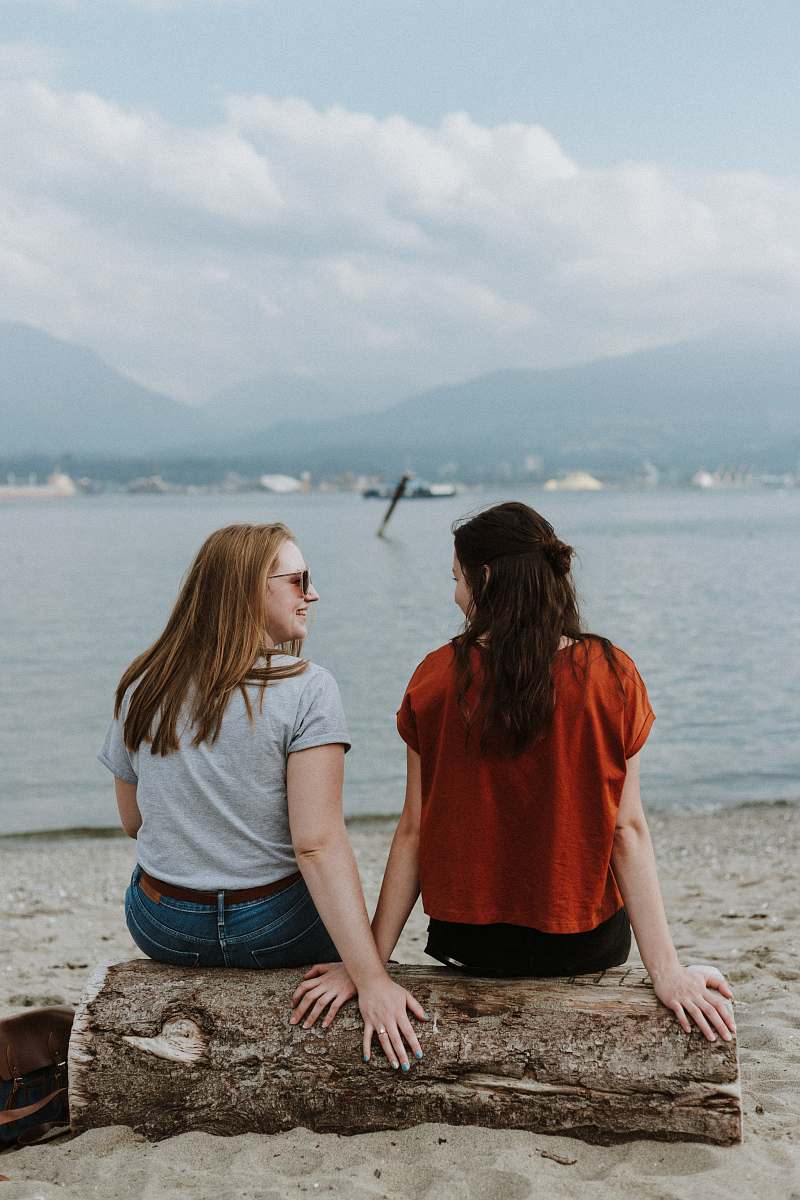 person red crew-neck shirt people