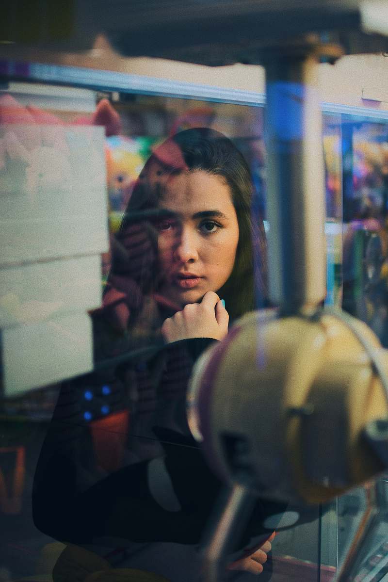 human woman standing indoor people