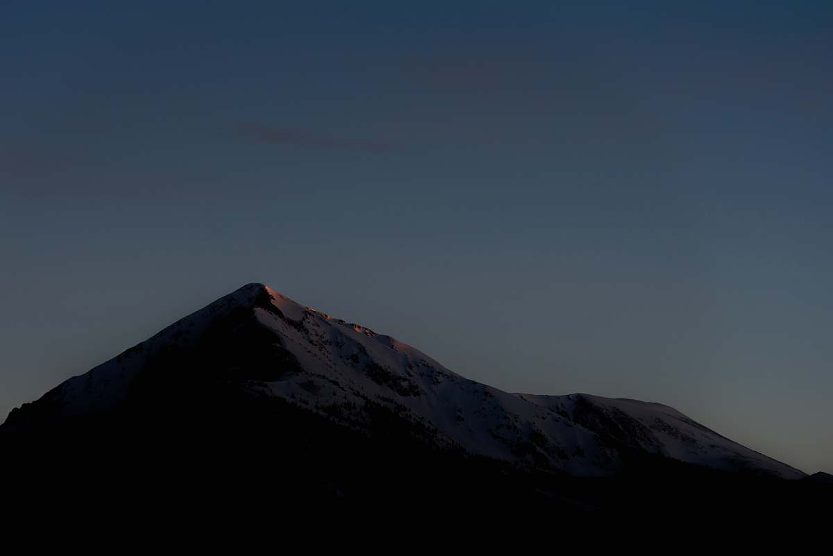 mountain mountain silhouette at golden hour peak