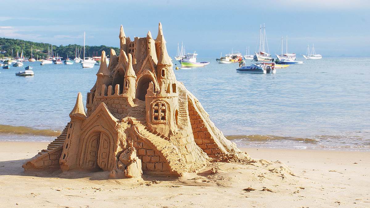 nature brown sand castle boat