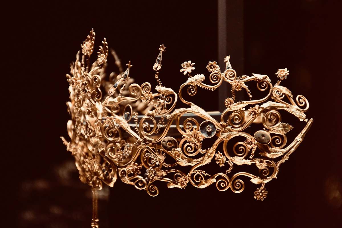 accessories gold floral chandelier turned on in dark room accessory