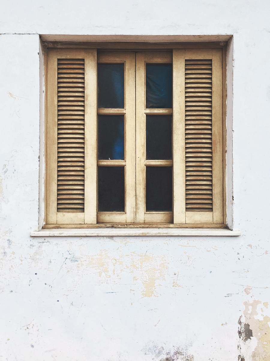 window brown wooden window vintage