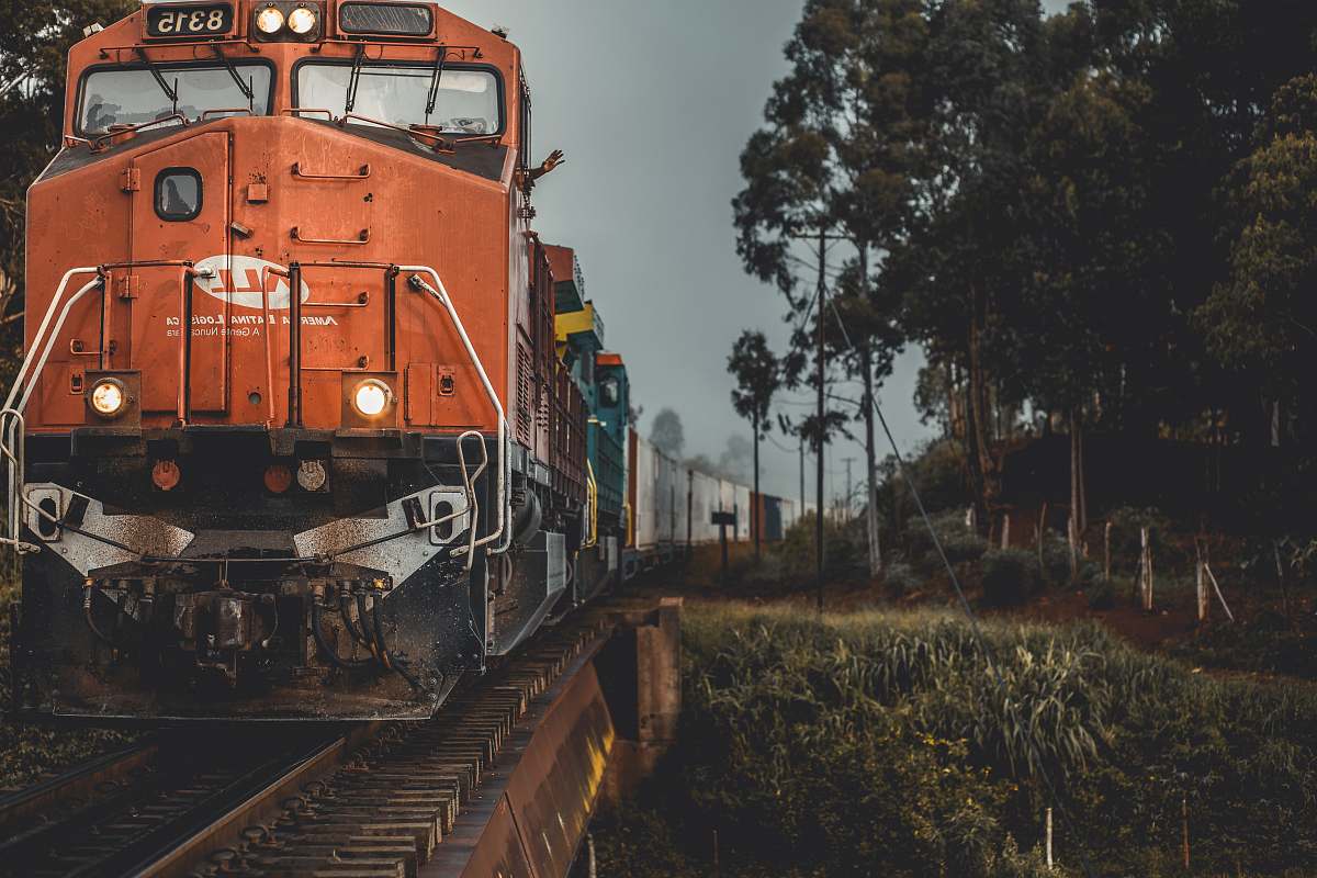 train train during golden hour vehicle