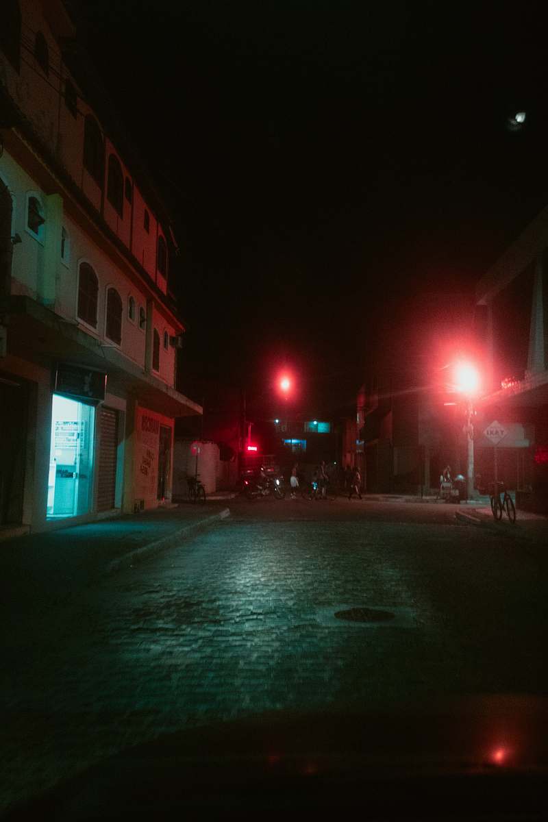 flare empty pavement at night rio de janeiro