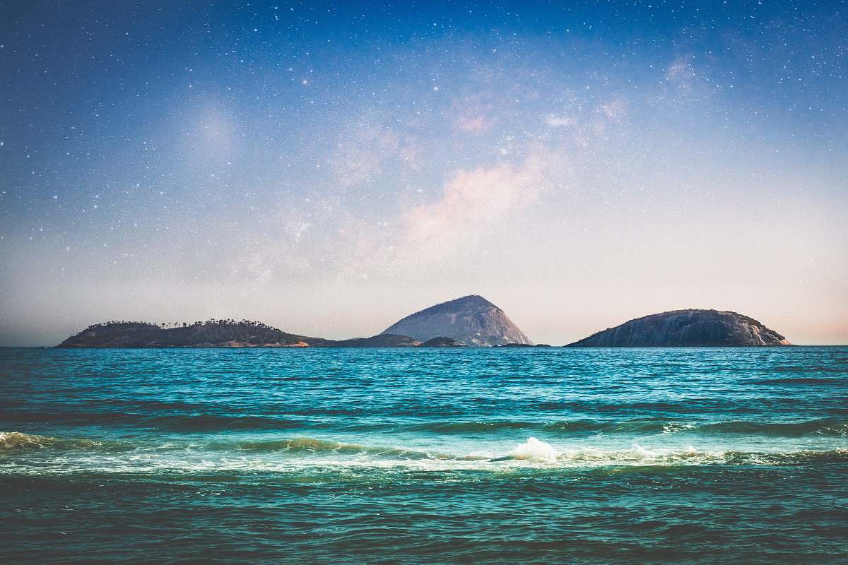 ocean ocean across mountains outdoors