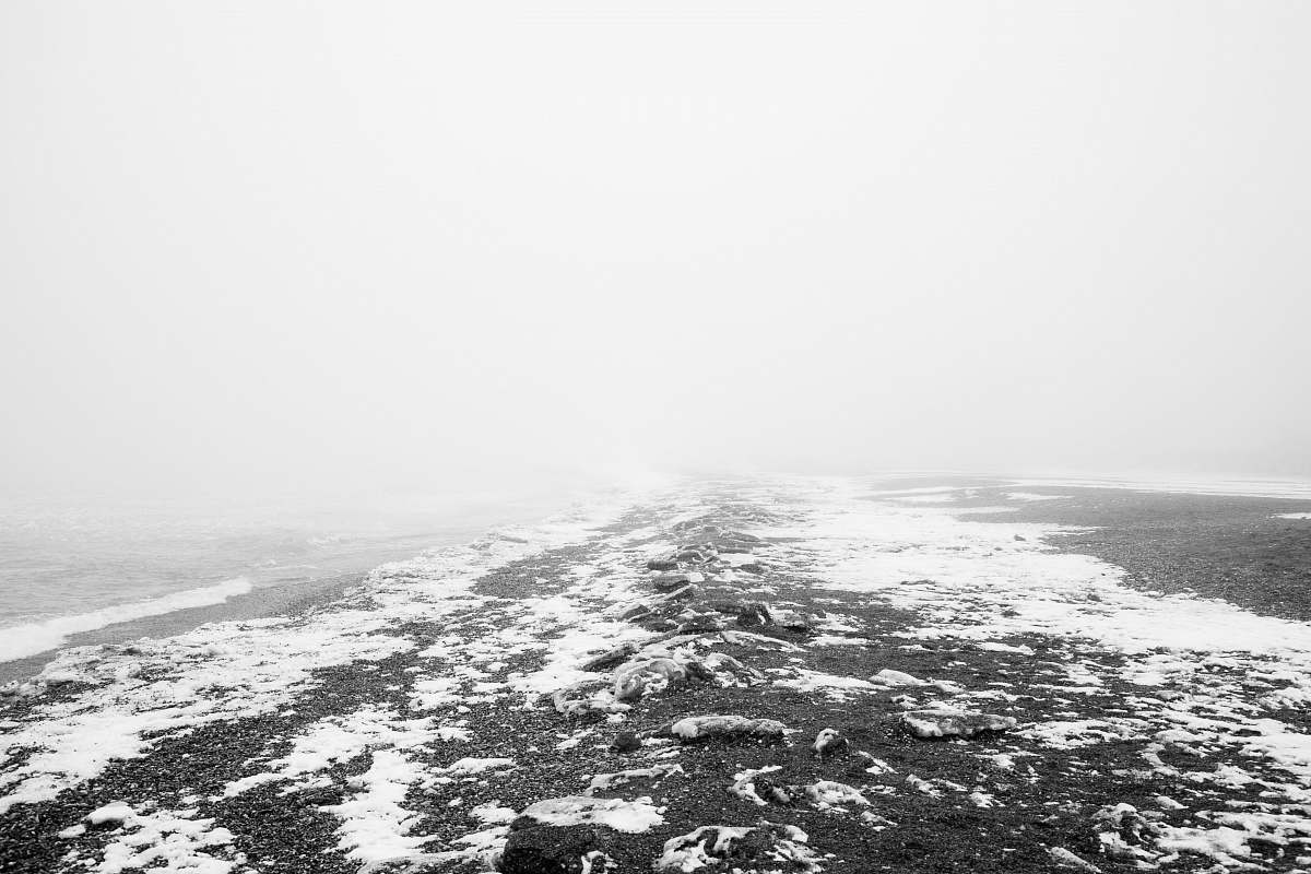 nature grayscale photo of water waves landscape