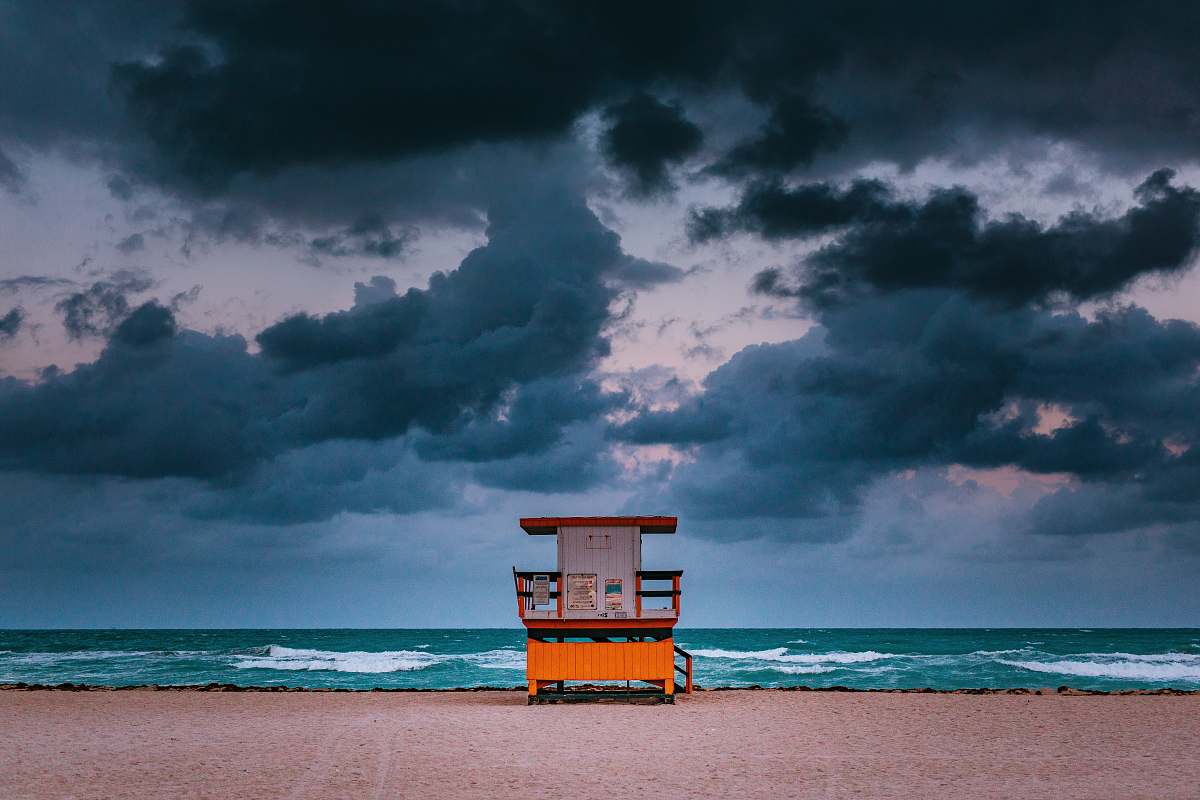nature brown and white wooden table on shore beach