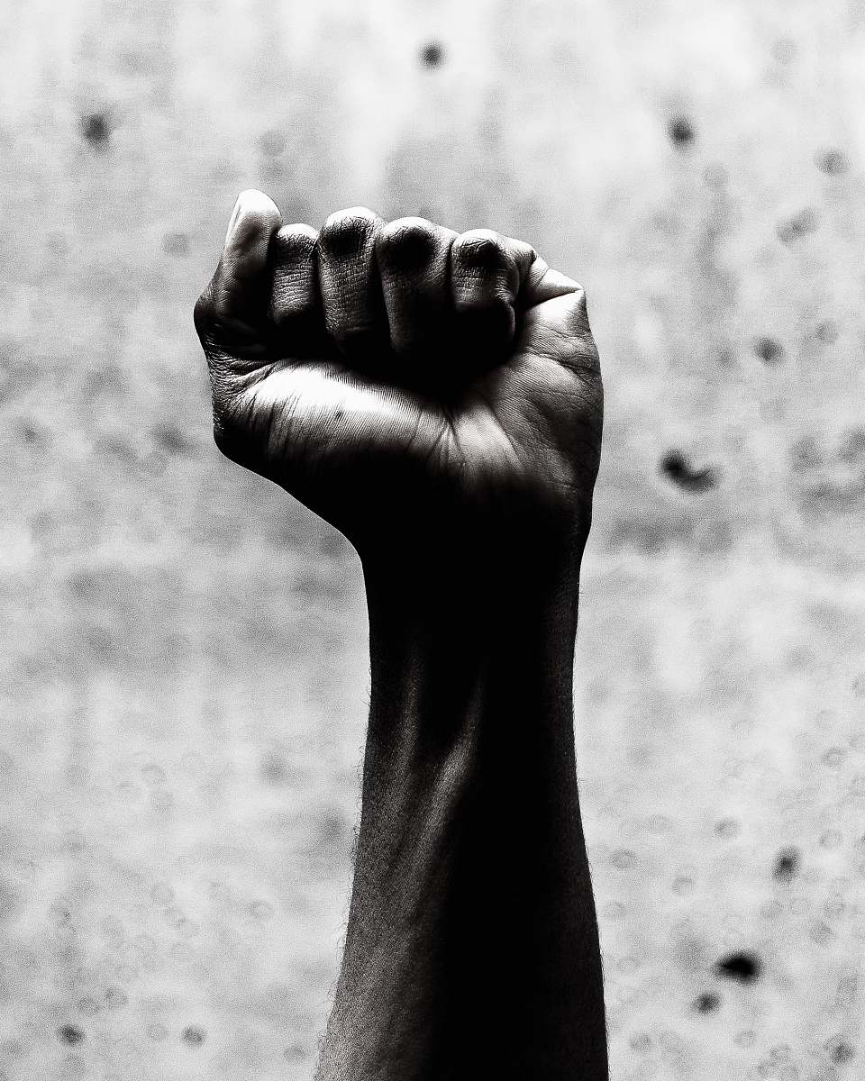 black-and-white person's right fist grayscale photography ottawa