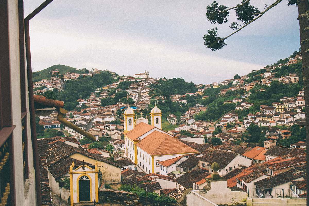 roof view of city during daytime ouro preto
