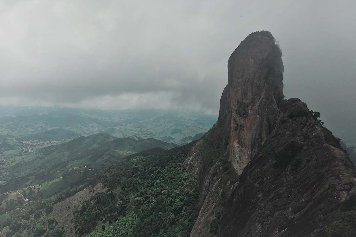outdoors aerial photography of mountain during daytime cliff