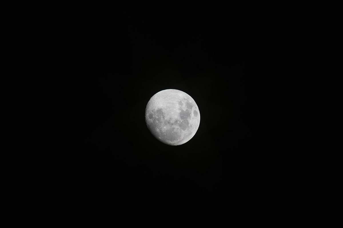 black-and-white moon moon