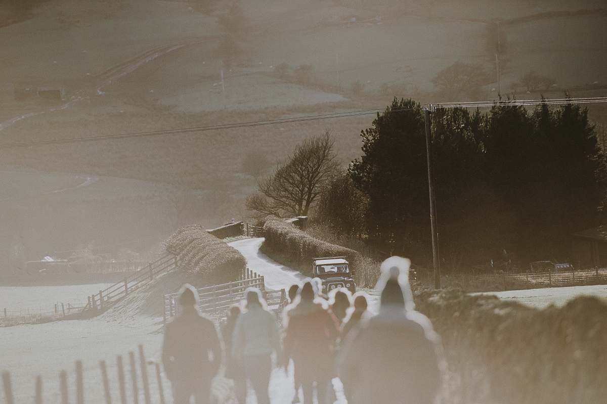 edale people walking on pathway near vehicle united kingdom