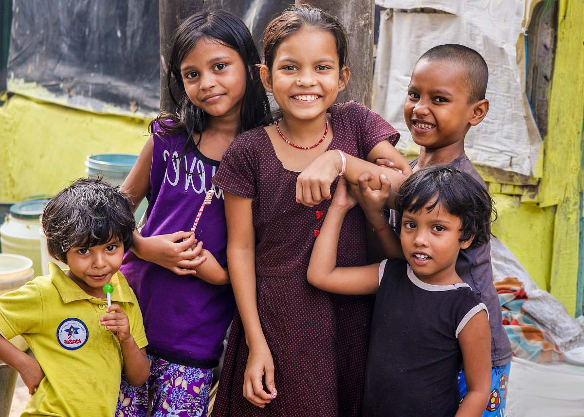 person five children smiling people