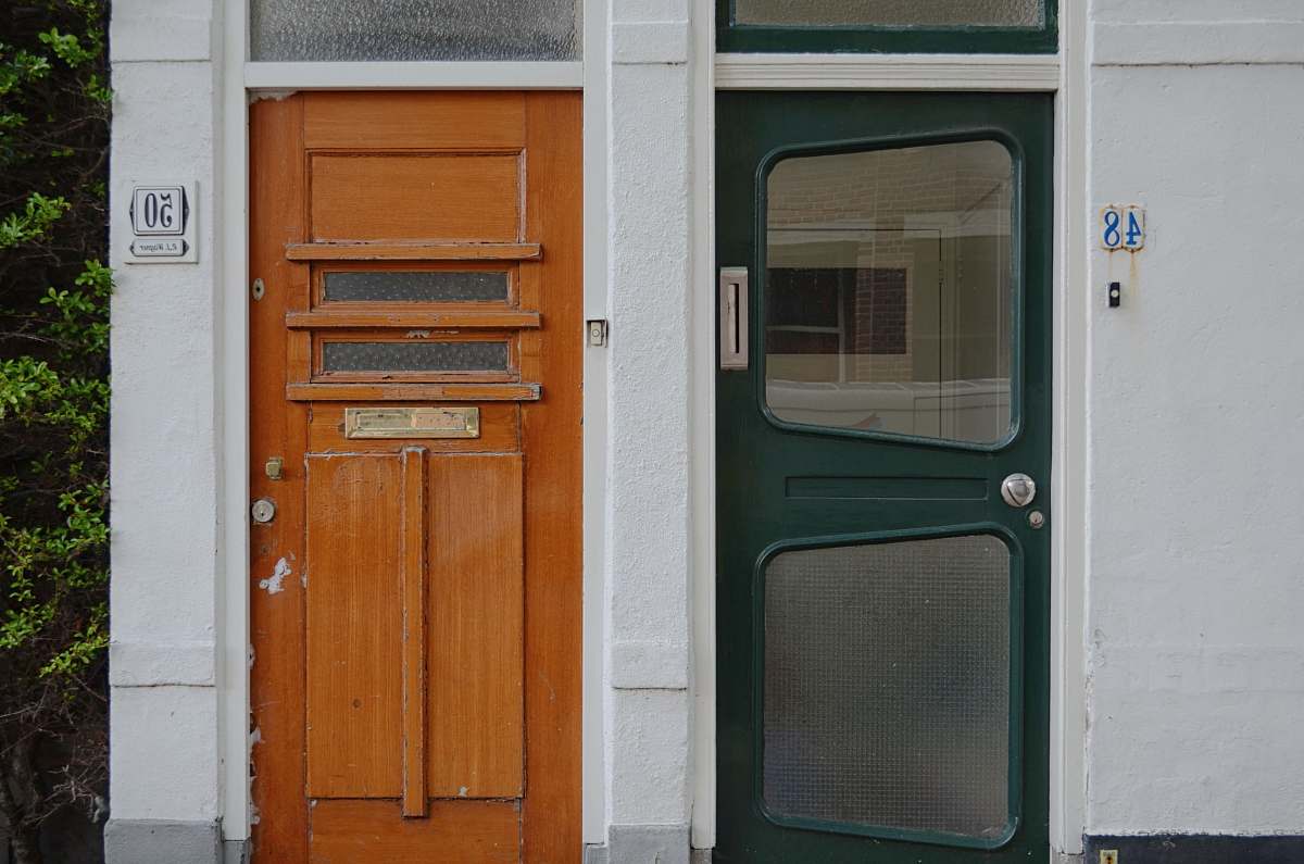 door green 2-lite door monster