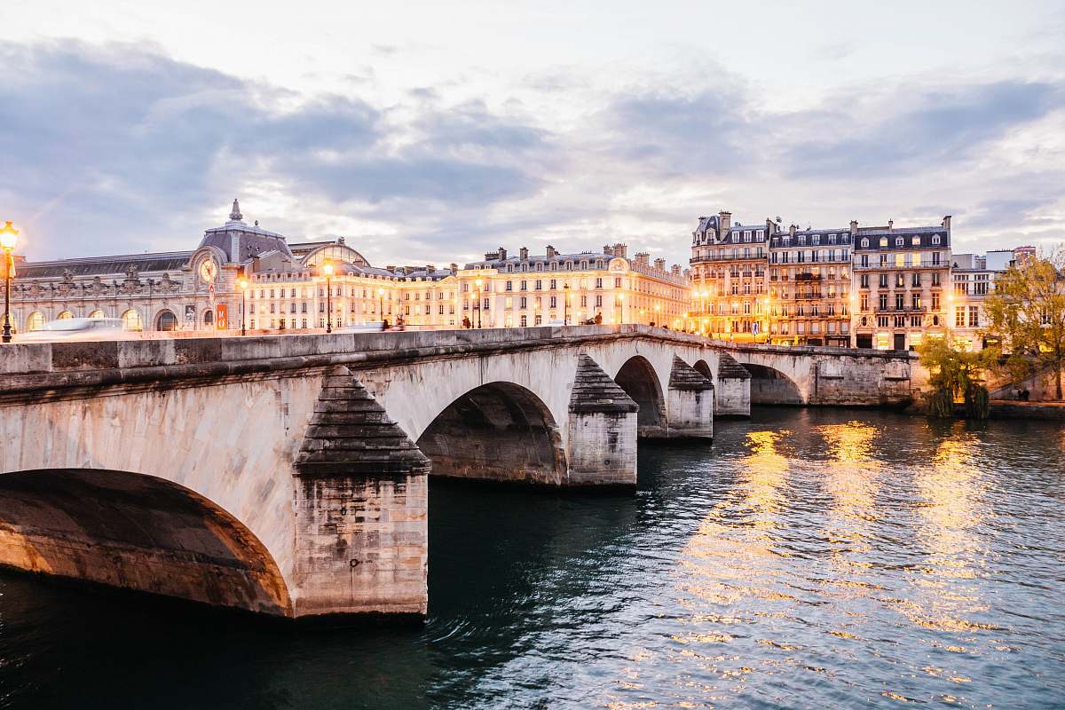 paris bridge near body of water bridge