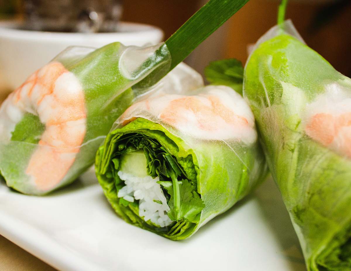 sushi vegetable sushi on plate plant