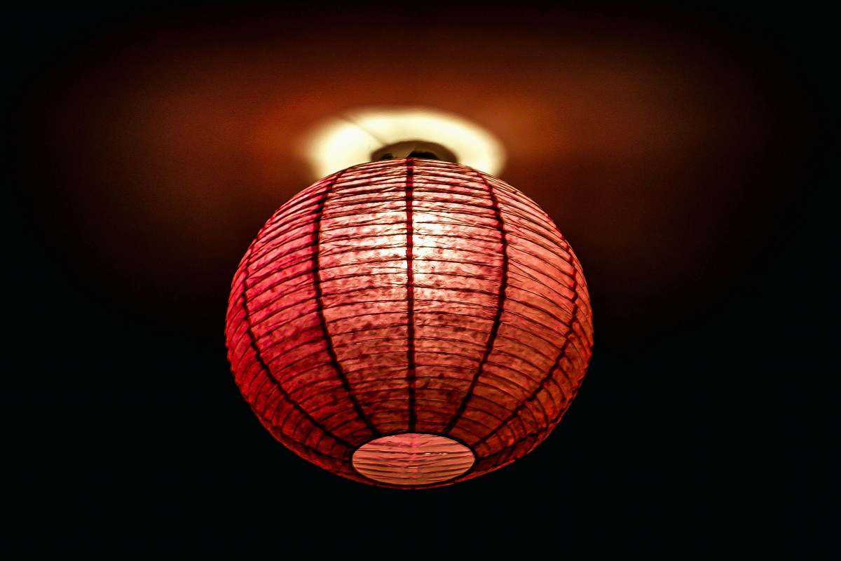 lamp focus photo of red lamp tripureshwor