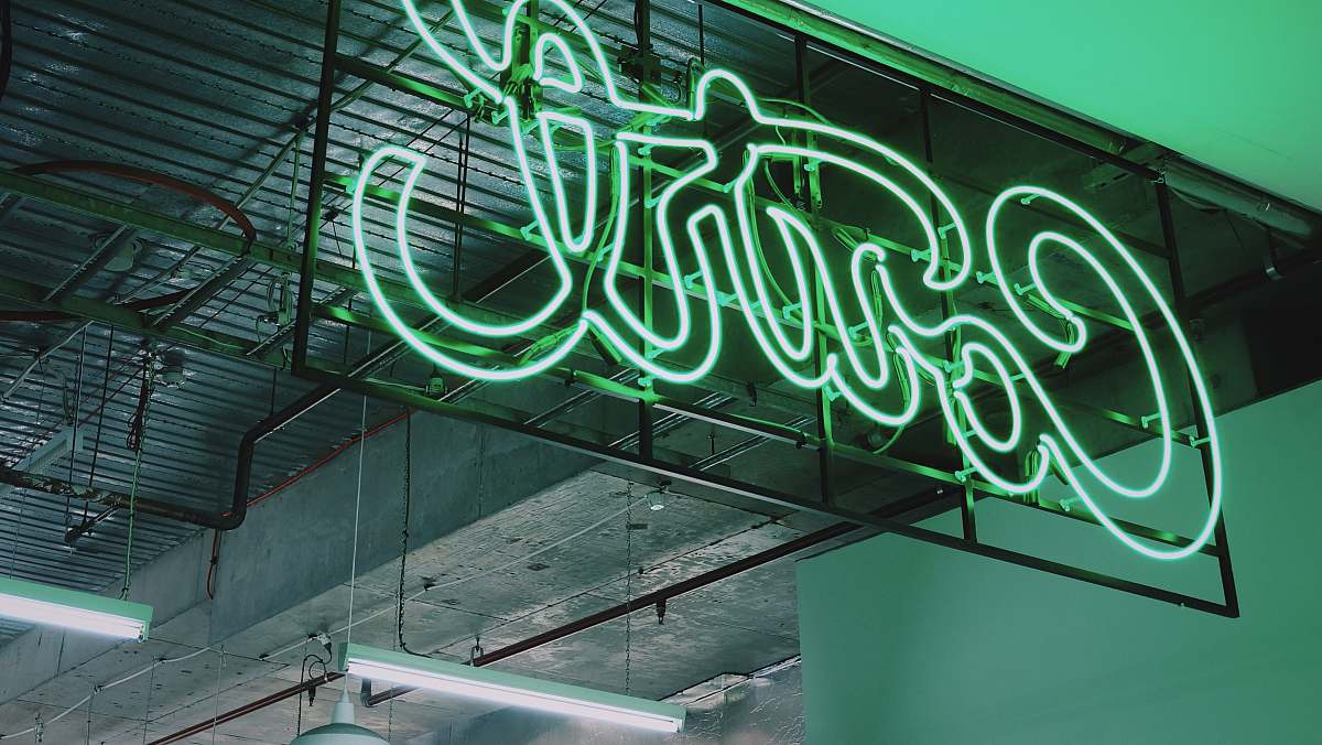 neon green signage green