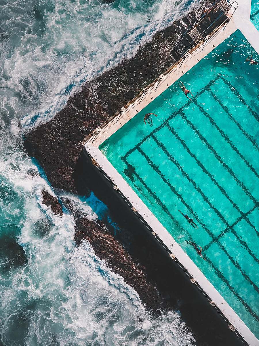 water swimming near body of water pool