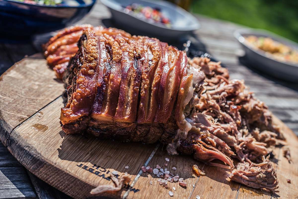 food grilled meat on brown chopping board seafood