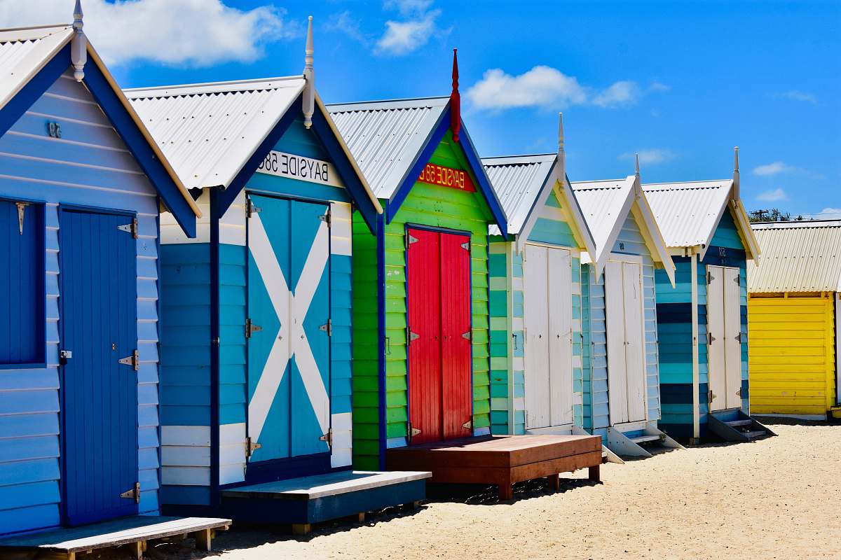 nature multicolored sheds outdoors