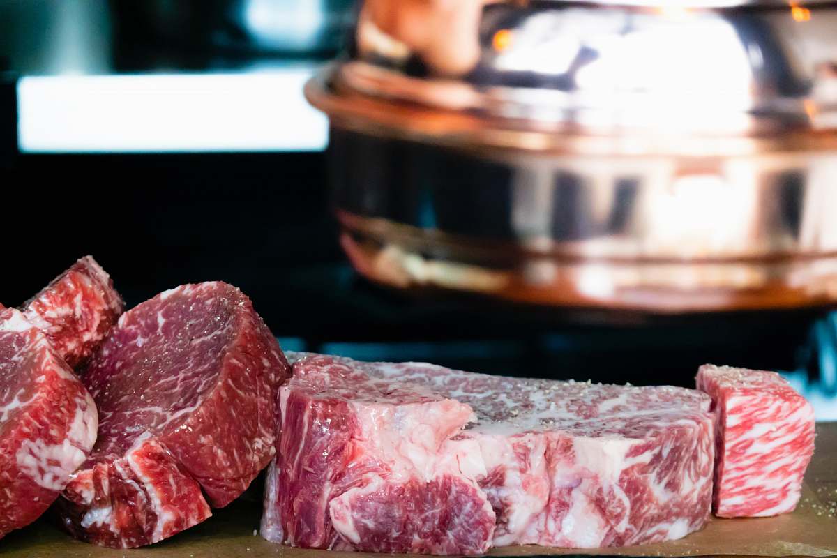 steak sliced meat on brown surface wootable